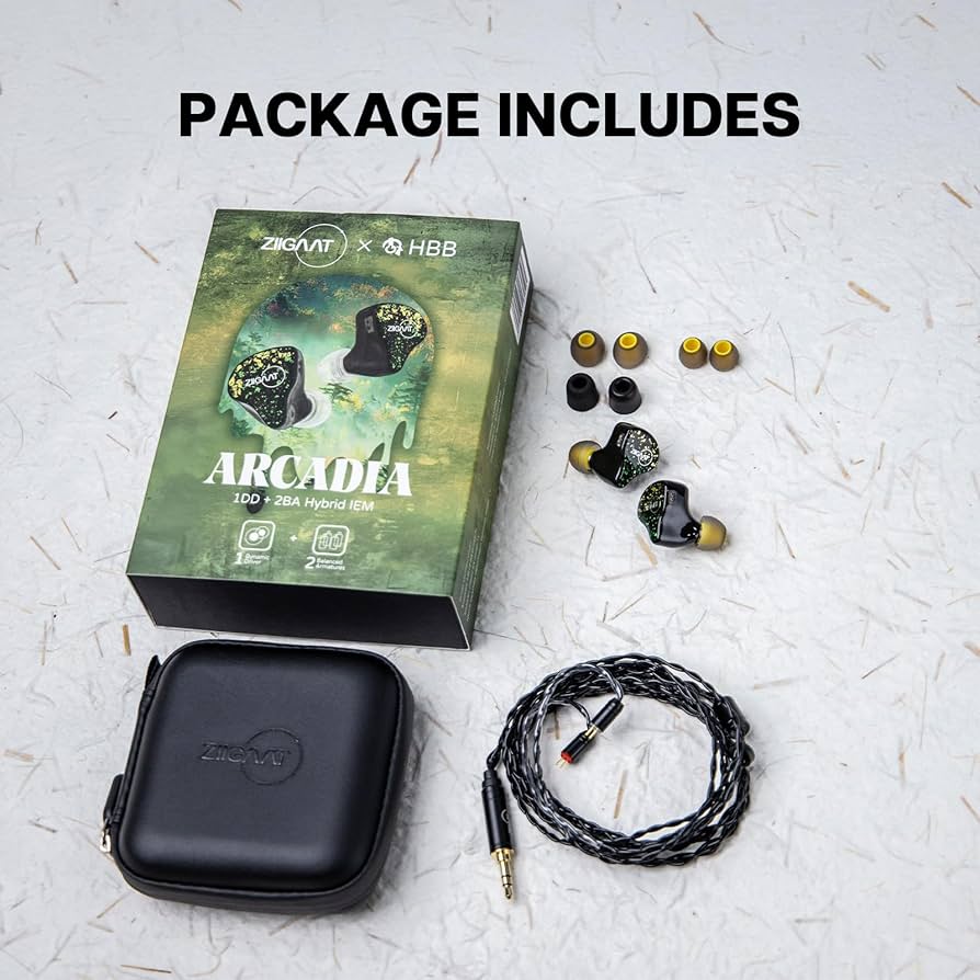 ZIIGAAT ARCADIA 1DD + 2BA 有線イヤホン Amazon.com: Linsoul ZiiGaat x HBB: Arcadia in Ear Monitor